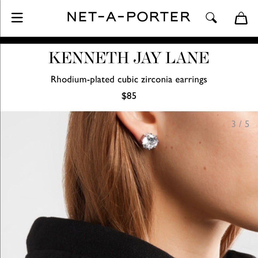 Kenneth jay lane round cut stud earrings